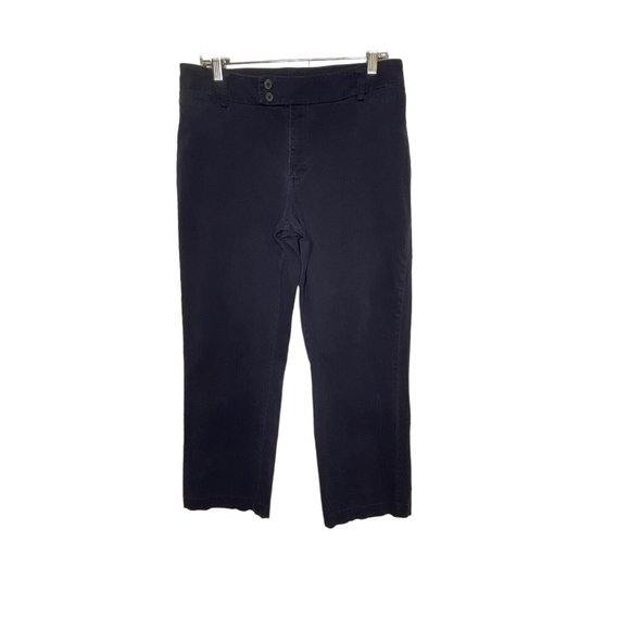 Lee Women's Just Below The Waist Straight Leg Pants Size 14M Navy Blue - Picture 1 of 11